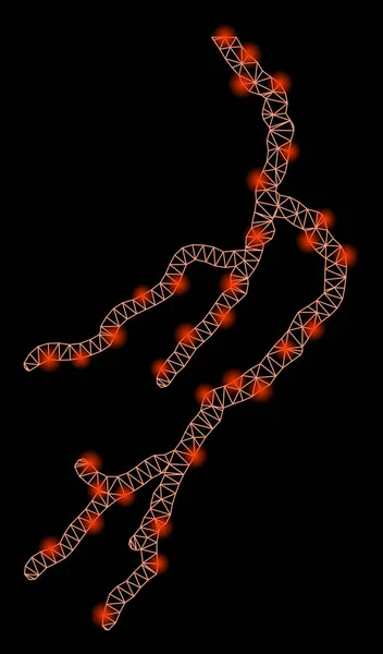 Яскрава сітка Дріт Рамка Блискавка V5 зі світловими плямами — стокове фото