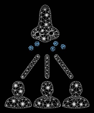 Parlak Kablo Çerçevesi Burun Virüsü Flaş Noktaları ile Yayıldı
