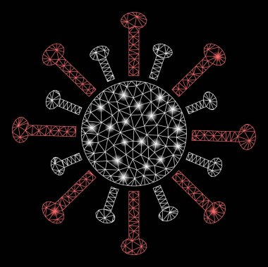 Flare Benekli Parlak Ağ Coronavirus V3