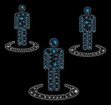 Flare Benekli Parlak Kablo Çerçevesi Sosyal İzolasyon V2