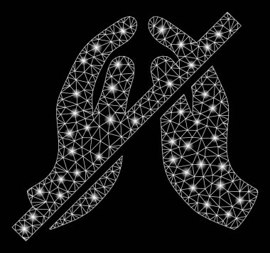 Aydınlık Noktalı Parlak Ağ Yasak Dua Eden Eller