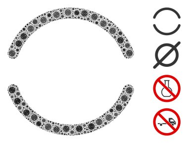 CoronaVirüs Simgelerinin Boş Kolajı