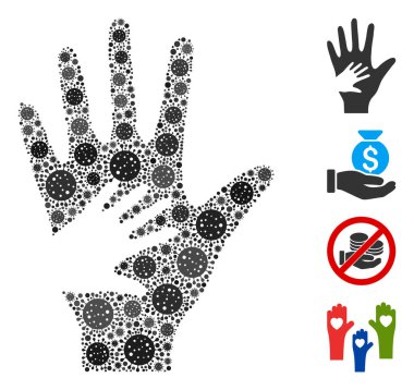 CoronaVirüs Simgelerinin El Kolajına Yardım Et