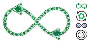 KoronaVirüs Ögelerinin Sonsuz Hareket Kolajı