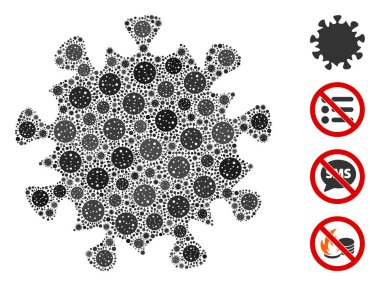 MERS Virüs Mozaiği Covid Virüs Ögeleri