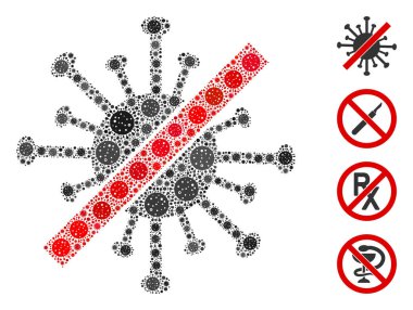 CoronaVirüs elementlerinin Coronavirüs Mozaiği yok