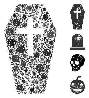 CoronaVirüs Ögelerinin Eski Tabut Mozaiği