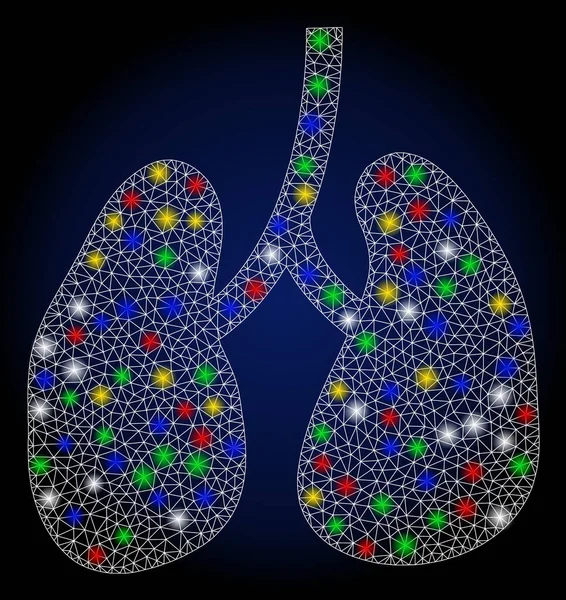 カラーフレアスポット付きフレアメッシュネットワーク肺V2 — ストック写真