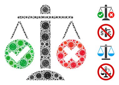 CoronaVirüs Ögelerinin Gerçek Kararı Mozaiği