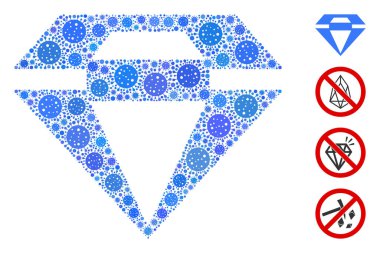 CoronaVirüs Ögelerinin Elmas Mozaiği