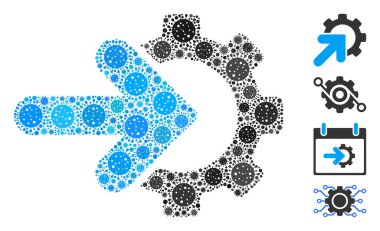 CoronaVirüs elementlerinin Mozaiği