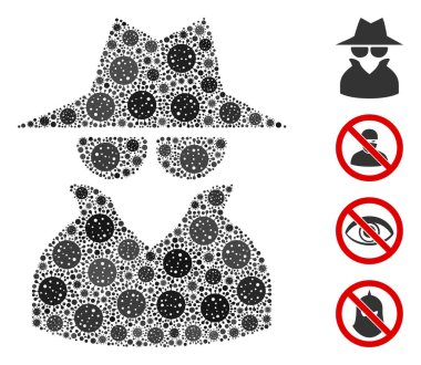 Covid Virüs Simgelerinin Casus Mozaiği