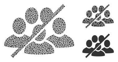 Joggly No People Kalabalık Simgesi Kolajı