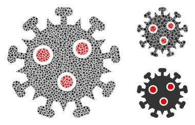 Engebeli SARS Virüs Simgesi Kolajı