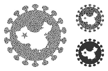 Titrek Çin Virüsü Simge Mozaiği