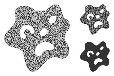 Sert Amoeba Simgesi Mozaiği