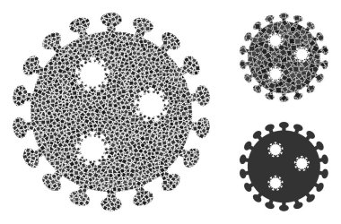 Raggy Influenza Virüs Simgesi Mozaiği