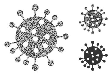 Engebeli SARS Virüs Simgesi Kolajı
