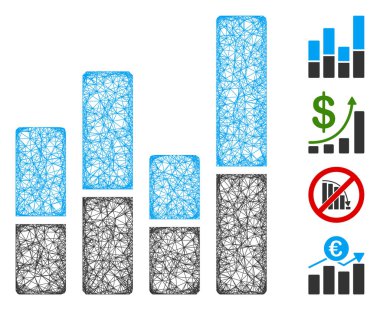 Bar Grafiği Web Vektör Ağ İllüstrasyonu