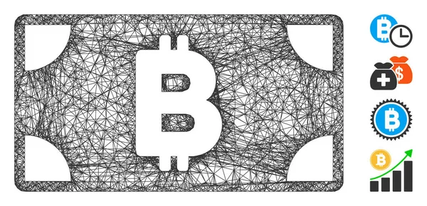 Bitcoin Cash Banknote Web Vector Mesh Ilustração —  Vetores de Stock