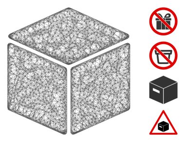 Küp Web Vektör Ağ İllüstrasyonu