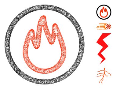 Ateş Web Vektörü Ağ Resimlemesi