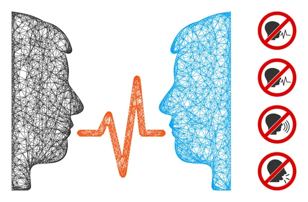 Illustration de maillage vectoriel Web de signal de dialogue — Image vectorielle