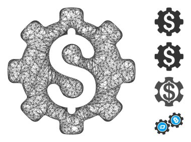 Endüstriyel Başkent Web Vektör Ağ İllüstrasyonu