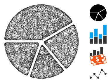 Pasta Çizelgesi Web Vektör Ağ İllüstrasyonu