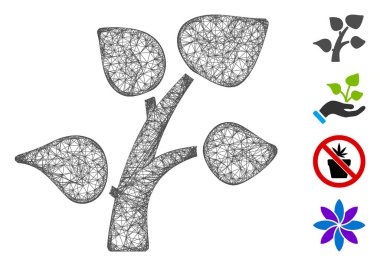 Bitki filizi Web Vektör Ağ Çizimi