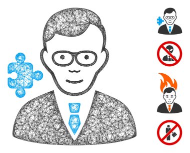 Uzman Web Vektör Ağ İllüstrasyonu