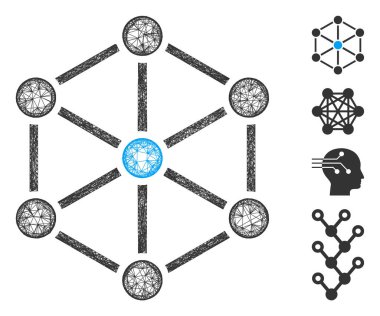 Yapı Web Vektör Ağ İllüstrasyonu