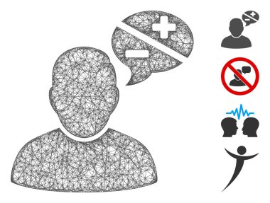 Kullanıcı Tartışmaları Web Vektör Ağ İllüstrasyonu