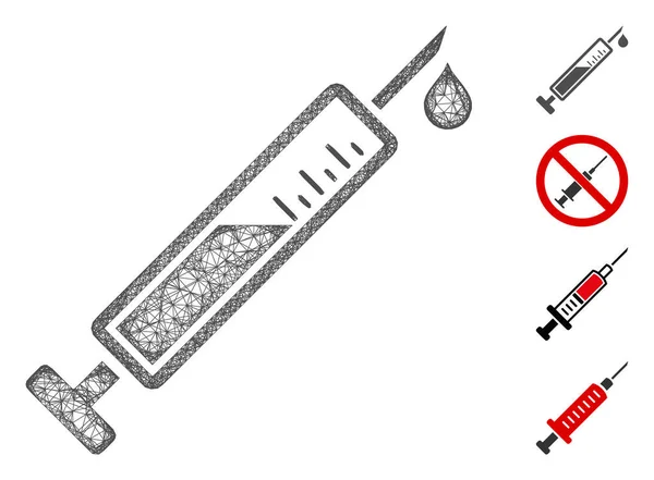 Ilustração da malha do vetor da Web da vacina —  Vetores de Stock