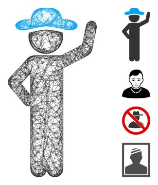 Centilmen Güvencesi Web Vektör Ağ İllüstrasyonu