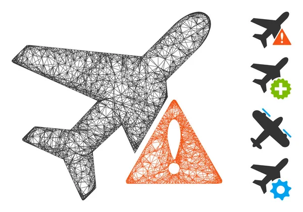 Błąd samolotu Web Vector Ilustracja siatki — Wektor stockowy