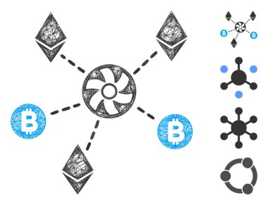 Kripto Para Birimi Blender Rotor Web Vektör Ağ ResimleriName