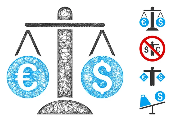 Para Birimi Web Vektör Ağ Resimlemesi Ölçeklendirir