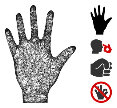 El Web Vektörü Ağ Çizimi