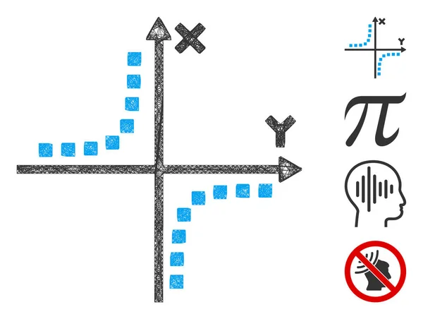 Hyperbola Plot Web向量Mesh Illustration — 图库矢量图片