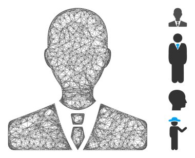 Yönetici Web Vektör Ağ İllüstrasyonu