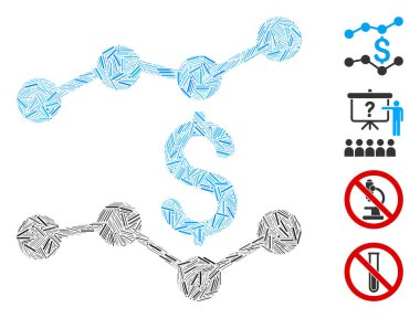 Hatch Mali Eğilimler Simge Vektör Kolajı