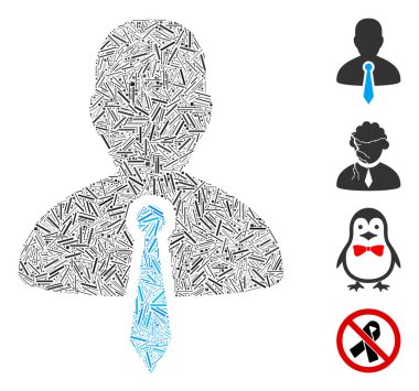 Kapak Avukatı Simge Vektör Kolajı