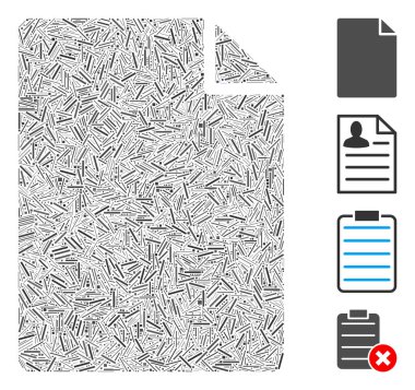 Yeni Satır Dosya Simgesi Vektör Kolajı