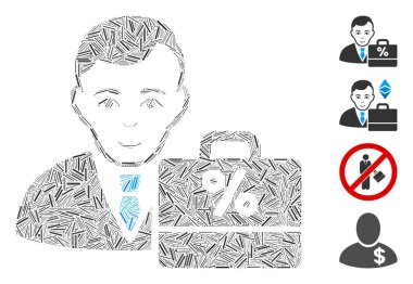 Doğrusal Vergi Karşılaştırma Simgesi Vektör Kolajı