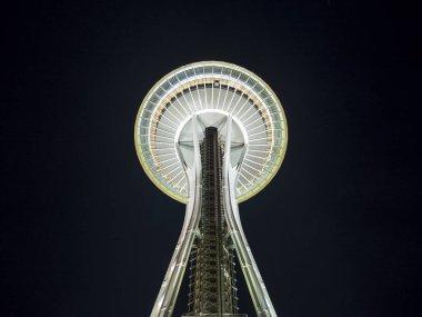 Seattle, Washington yaklaşık 2017: Space Needle tarafından izole tepesine 