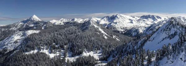 Cascade Mountain Range Vue panoramique dans l "État de Washington Hiver — Photo