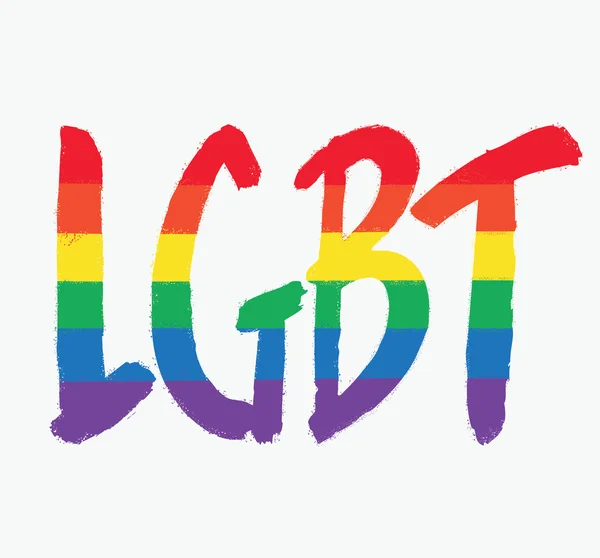 Caligrafia de abreviatura LGBT . —  Vetores de Stock