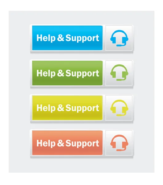 Aide des boutons de support . — Image vectorielle