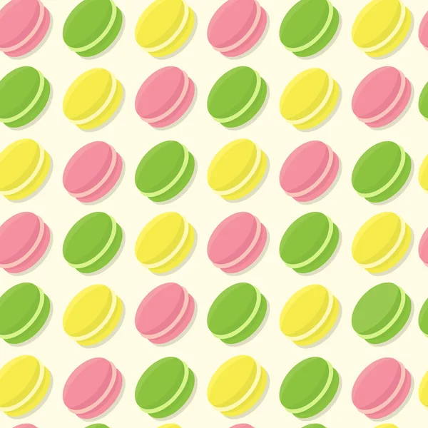 Macarons sömlösa mönster. — Stock vektor